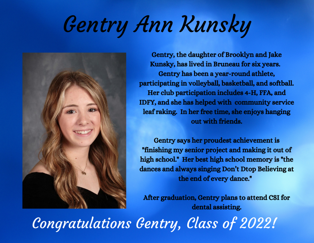 Senior Spotlight Gentry Kunsky 1